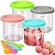 4 Stück Für Ninja Creami Deluxe Pints, Creami Behälter für die Ninja Creami Eismaschine - Tubs Zubehör für NC301 NC300 NC299AMZ-Serie, BPA-frei, Abdichtung, Eiscremebecher Spülmaschinenfest (500ml)