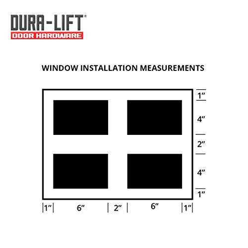 Dura-Lift Decorative Magnetic Faux Garage Door Windows For 2-Car Garage (32-Pack) #TOP4