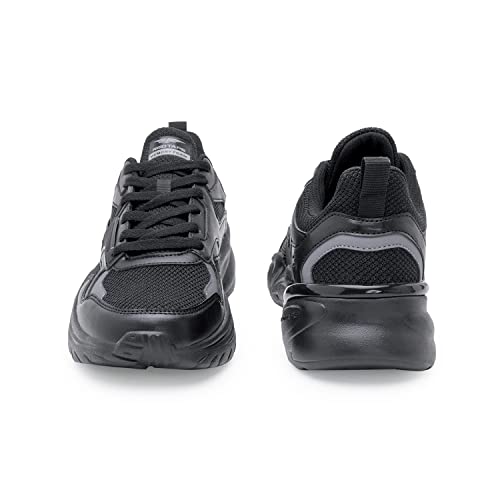 Red Tape Men Black Walking Shoes