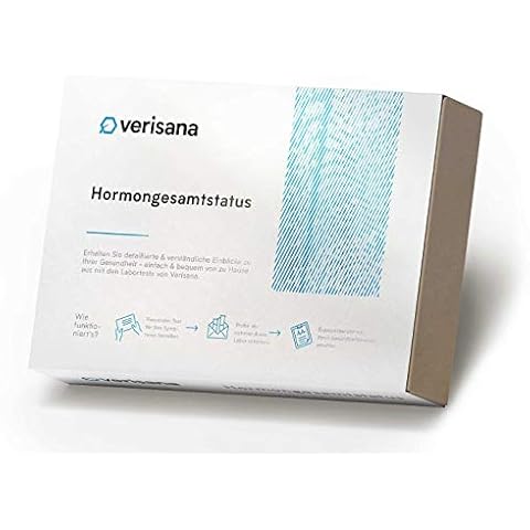 Verisana Hormongesamtstatus - Sexual- und Stresshormone Hormontest - Östradiol, Progesteron, Testosteron, DHEA und 5x Cortisol (Cortisol-Tagesprofil) Hormone bestimmen Cover