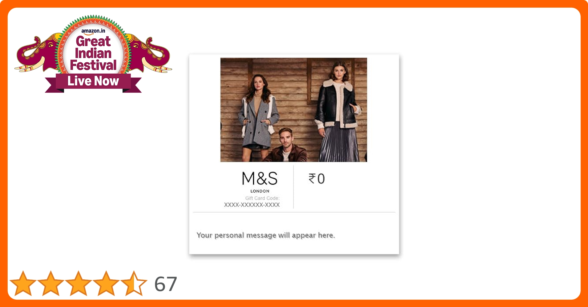 Marks & Spencer | Flat 10% off | E-Gift Card | Instant