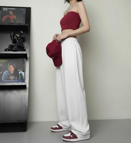 Image of dockstreet Straight Wide fit Long Length Open Bottom Jogger for Women /Trending Multi Pocket Style, Relaxed Casual Pants for Women
