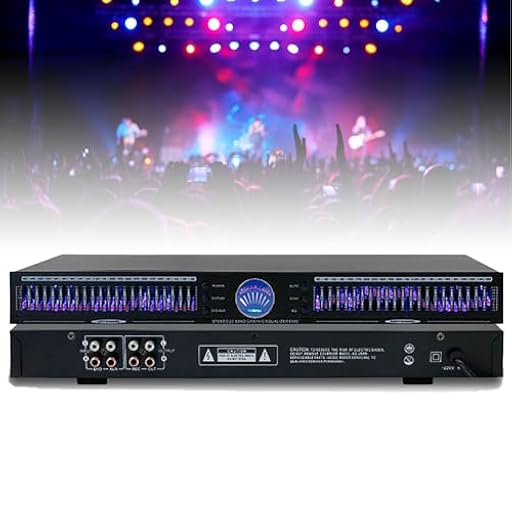 Equalizador De Estudio Profesional De 22 Bandas | Dual Canal 1u Rack Mount Graphic Eq | con 10 Efectos Preestablecidos Y Reducción De Ruido | Procesador De Audio HiFi para Grabar Estudio Y Sonido | Ya disponible en tu tienda friki favorita! En mundofriki.es!