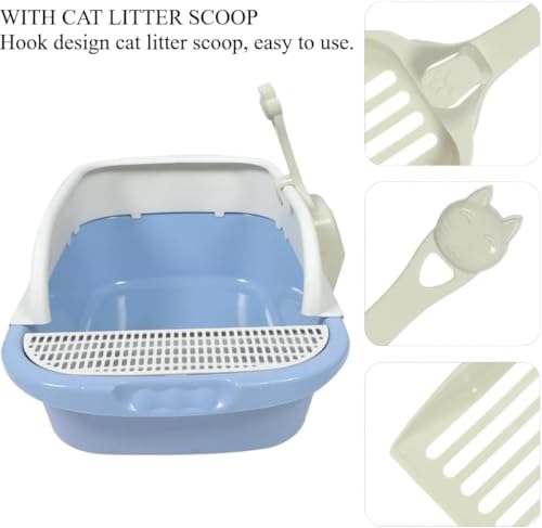 Caja de arena para gato tipo abierta pequeña miniatura 5