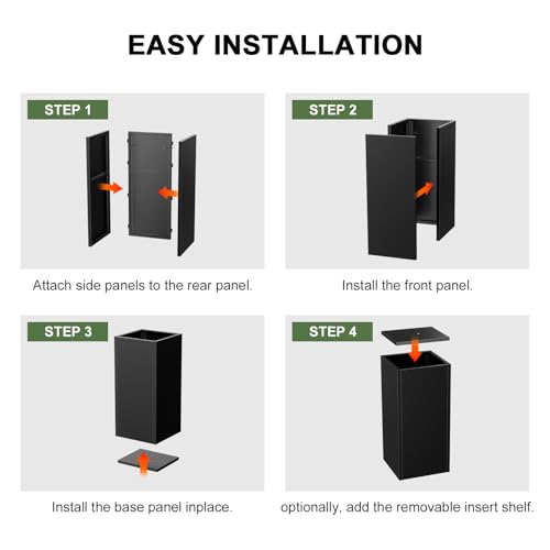 Metal Planter Box, Planter Boxes Outdoor Heavy Duty Metal Garden Planter Spliced Flower Pot with Partitions, All-Weather Use with Drainage Holes for Patio/Porch-30 x 14" x 14" - Image 5