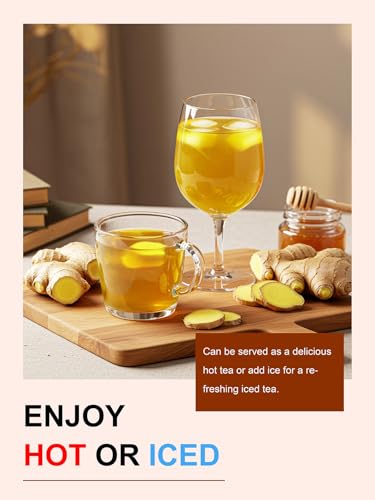 Image of TeeLux Ginger Turmeric Decaf Green Tea, Smooth Taste, Honey Aroma, 100 ct