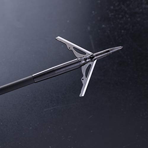 Deepower 4-Pack Mechanical Broadhead 100Grain 2 Blade Hunting Broadhead 2"+1/2" Cutting Carbon Steel 4 Blades Archery Broadhead For Crossbow And Compound Bow #TOP2