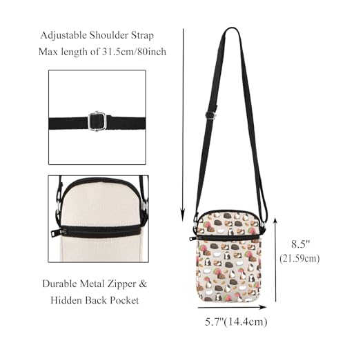 CMNIM Guinea Pig Gifts for Guinea Pig Lovers Guinea Pig Crossbody Bag Hamster Gifts for Guinea Pig Owner Adjustable Strap Bag2