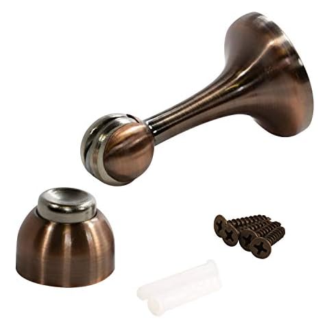 Rok Hardware Magnetischer Türstopper, 7,6 cm, gebürstetes antikes Kupfer Cover