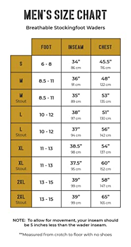 Product Image 5: Compass 360 Fly Fishing Waterproof Deadfall Stocking Foot Breathable Chest Wader for Adults (Regular & Stout Sizing)