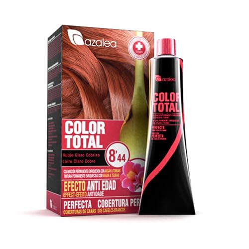 ALEA - Tinte Pelo Mujer - Color Total - Nº 8.44 - Color Rubio Claro Cobrizo - Coloración Permanente en Crema - Aceite Argán y Tsubaki - Cobertura Total de Canas - Aclara 3 Tonos en Cabellos Naturales