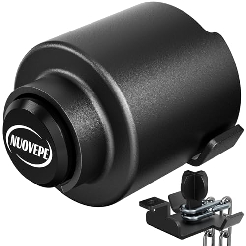 Trailer Lock Fits 2 5/16 Inch Couplers, Secures Safety Chains Anti-Theft Ball Hitch Lock, Pry-Resistant & Heavy-Duty Trailer Hitch Locks for RV | Cargo | Camper | Dump Trailer (Black) Black 