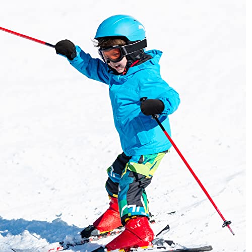 Image of Sarfel 2 Pairs Toddler Gloves Waterproof Toddler Winter Mittens for Kids Snow Gloves Warm Baby Winter Mittens for Boys Girls, Navy & Black, 2-5T