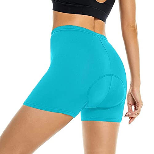 RIUIYELE Women's Bike Shorts 3D Gel Padded Breathable Lightweight Comfortable for Womens Underwear (Blue,XL)