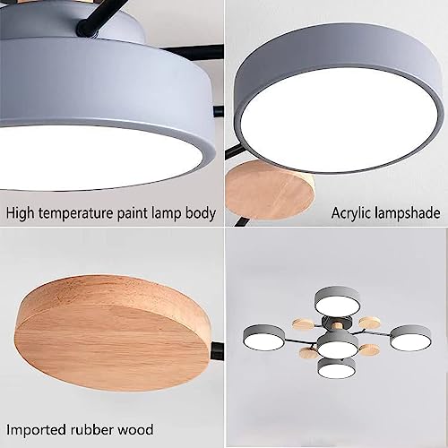 Plafonnier LED dimmable avec variateur de couleur gris 40W
