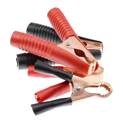 Pince crocodile batterie 30A noire et rouge pour câble de démarrage voiture