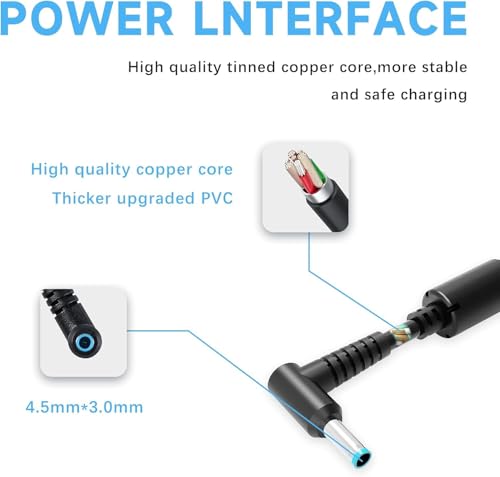 Image of 200W AC Charger Fit for HP Original Omen Pavilion 15 16 17 Victus 15 16 Zbook 15 17 ZBook Fury Create Studio Envy 15 2020 TPN-DA10 Gaming Laptop Power Adapter Supply, Black