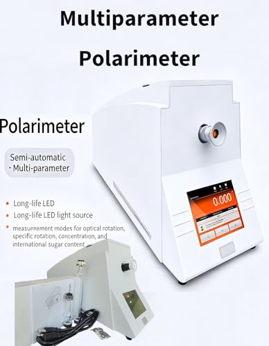 Image of Multiparameter Semiautomatic Polarimeter with Optical Rotation Specific Rotation Concentration International Sugar Scale + /- 90 Degree 100mm 200mm Tube USB Interface