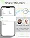 Smart Tracker Tag Item Finder 4Pack, Compatible with Apple Find My APP (iOS Only), IP67 Waterproof, Replaceable Battery, Suitable for Luggage, Bags, Wallets, Backpacks, Keys (weTag mini)