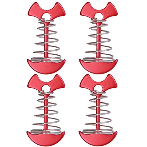 CLISPEED 4 Pcs Estacas de Liga de AlumÃ­nio Estacas de Lona de Osso de Peixe Pegs Estacas de Acampam