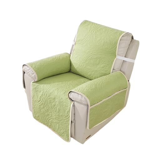 Housse fauteuil inclinable matelassé doux vert S : confort premium