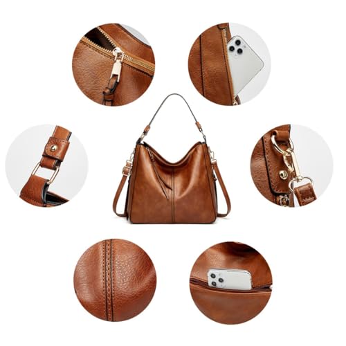 Bolso Hobo de Cuero de Lujo con Protección Anti Robo miniatura 5
