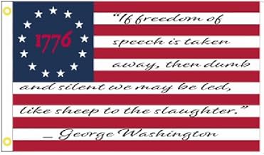 3X5 BETSY ROSS FREEDOM OF SPEECH 1776 CONSTITUTION FLAG BANNER 100D