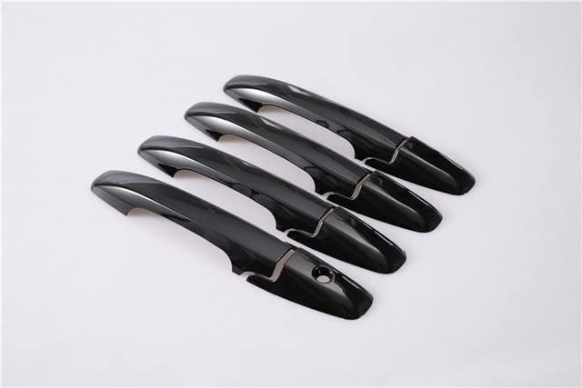 Auto Part - For Hondas Pilot 2009 2010 2011 2012 2013 2014 Glossy Black Chrome Car Door Handle Cover Decor Trim Styling Accessories (black handle)