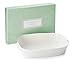 Portmeirion Home & Gifts Naczynie do pieczenia z uchwytem, porcelanowe, białe, 28 x 36 x 6,5 cm