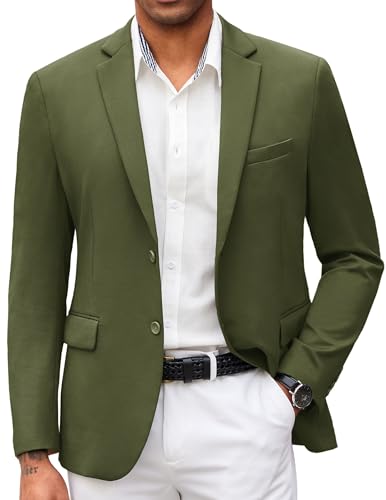 Image of COOFANDY Mens Casual Blazer Slim Fit Suit Jacket Lightweight Knit Sport Coat Two Button Blazer Jacket