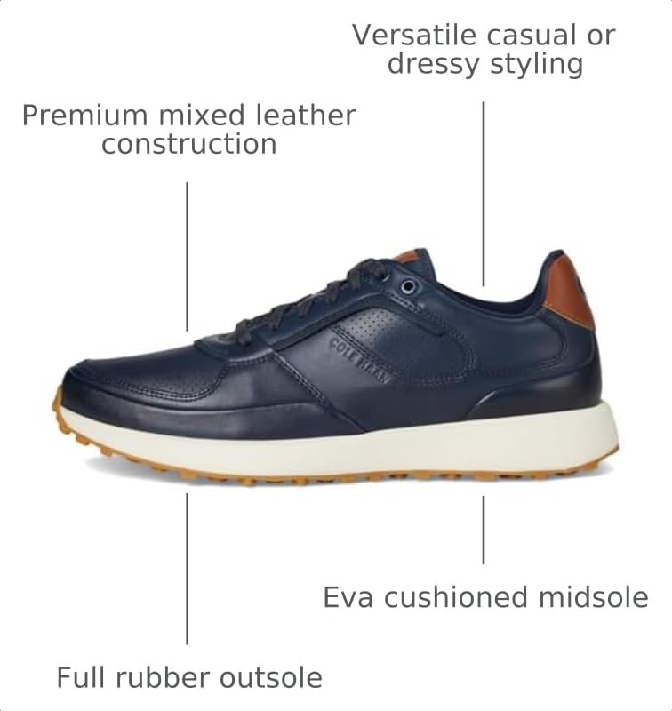 Image of Cole Haan Men's Mens Zerogrand Remastered Stitchlite Wing Tip Oxford