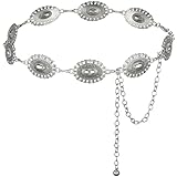 Contenu : un paquet contient une ceinture à chaîne Concho western. C'est également un excellent choix de cadeau à offrir à vos amis et à votre famille. Cette ceinture de rodéo est un accessoire idéal pour la saison des rodéos et un très beau cadeau pour toutes les cowgirls de votre entourage.