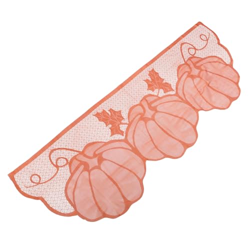 Alipis 2pcs Pumpkin Decorations Thanksgiving Table Runner Fake Pumpkin Garland Easy Clean Tablecloth