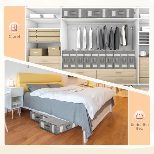 Bed Sheet Organizers and Storage Set for Bedding and Linen Closet