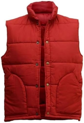 Men Lightweight sleeveless Vest (US, Alpha, X-Large, Regular, Regular, Red)