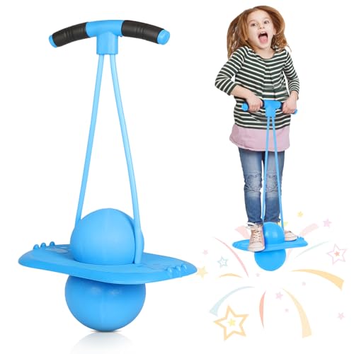 FAHKNS Pogo Ball for Kids - Sturdy Pogo Stick Alternativeï¼ŒJumping Toy for Ages 5+ with Handleï¼ŒSafe Hopper Ball for Outdoor Play, Boys & Girls