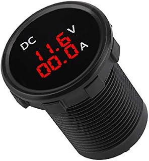 Digital Voltmeter Ammeter, 12-24V Digital Voltmeter Ammeter Voltage Current Meter Red LED Display for Car Motorcycle Boat ATV Camper Caravans