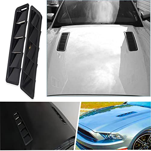 Yeshma Car Hood Vents Scoop Bonnet Cover Hood Intake Scoop Louvers Cooling Intake Vent Cover (Gloss Black) #TOP6