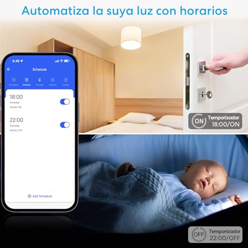 LoraTap Dual Interruptor Inteligente WiFi, 2 Gang, 2 Canales, Conmutador y Paralelo, Receptor 5A 1100W, Inalámbrico Módulo Relé, Alexa Google Home Compatible - imagen 5