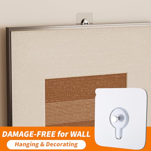Image of 24PCS Picture Hangers Without Nails, Wall Hangers Without Nails, Adhesive Wall Hooks, to use Inside Kitchen, Bathroom, Home and Office (8mm)