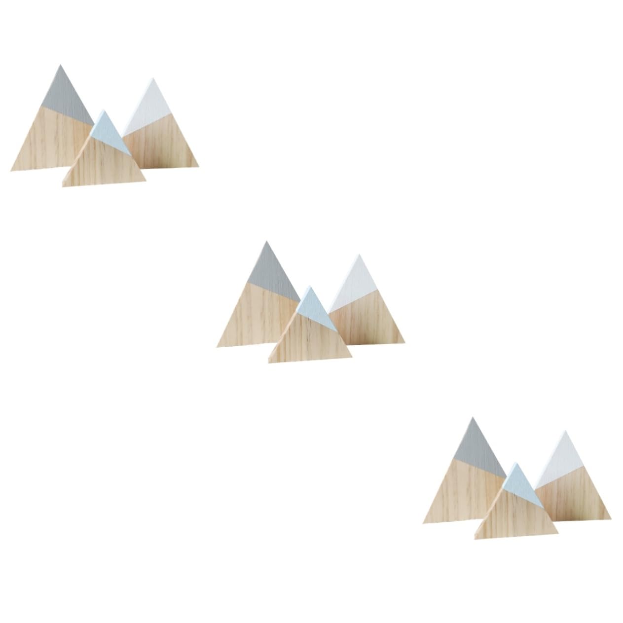 Cabilock 9pezzi Decorazioni Legno Forma di Montagna di Segnaposto per Tavolo per Camerette Soggiorni e Eventi Speciali