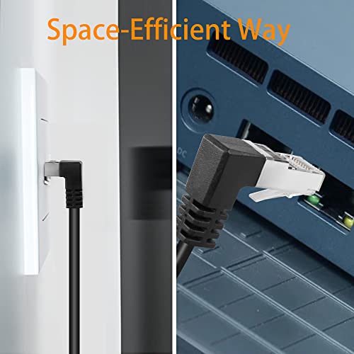 Cable Ethernet GELRHONR Cat5e 1m con ángulo 90° RJ45 miniatura 3