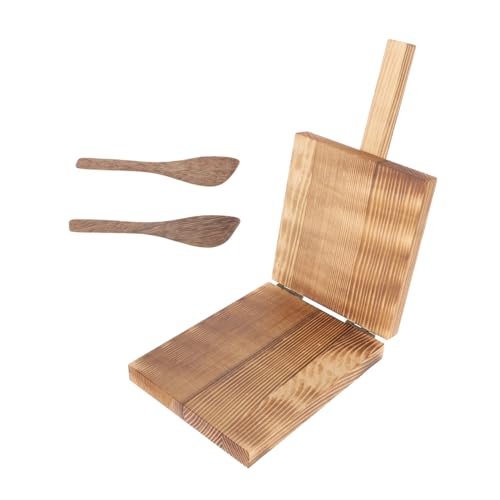 DECHOUS Wooden Dumpling Wrapper Presser Set 2 Knife Square Pressing Tool for Kitchen