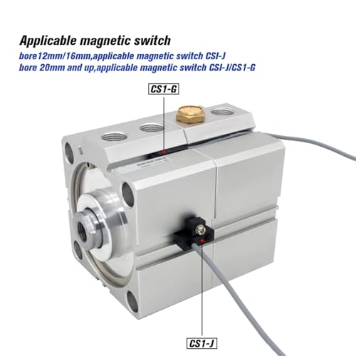 Vérin pneumatique compact double effet SDAT12 contre les pannes - 6