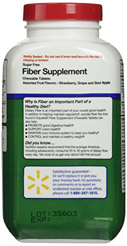Equate - Fiber Supplement, 90 Chewable Tablets (Compare to Fiber Choice) - Image 3