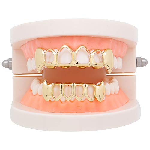 Grillz de Dientes Chapados en Oro 18K Set Superior e Inferior miniatura 5