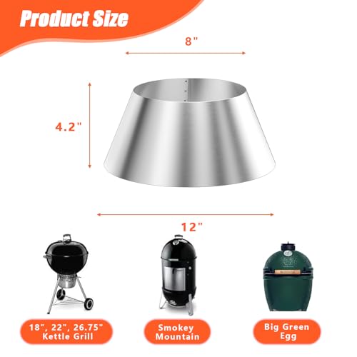Accesorio BBQ Whirlpool para Weber Kettle 22 Acero Inox miniatura 2