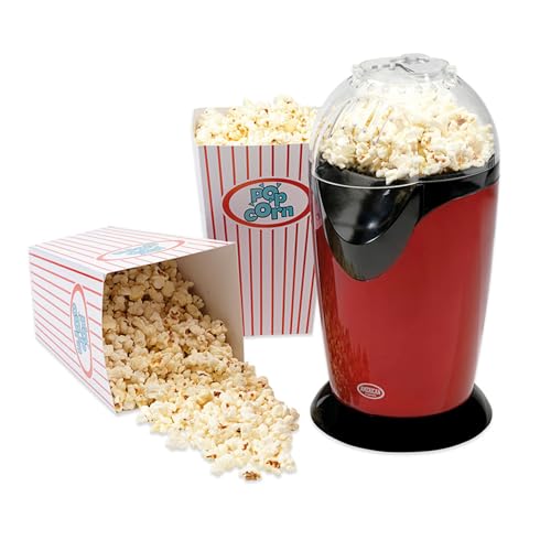 American Originals EK0493 Electric Hot Air Popcorn Maker, 1100 W, Red