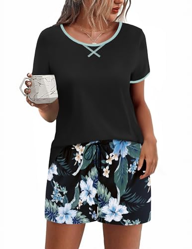 Image of Ekouaer Women Pajama Set Casual Short Set