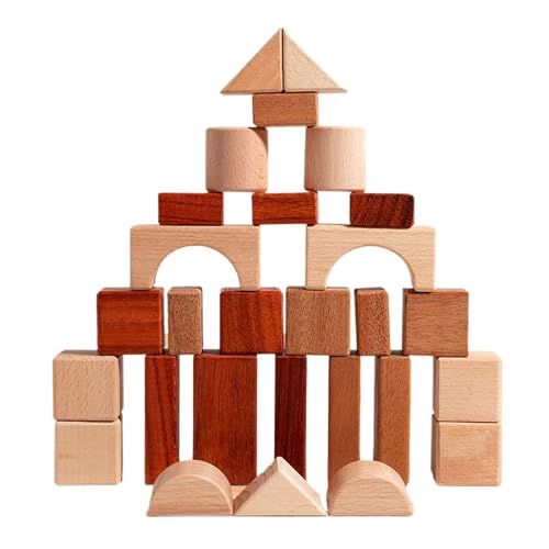 Generisch Bloques de construcción de madera | Juguetes educativos | Juego apilable para niños de 5 a 7 niñas Inicio guardería aula Escuela guardería guardería viajes de cumpleaños